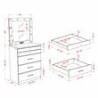 Furniture of America Lita Contemporary Wood 5-Drawer Vanity Chest in White