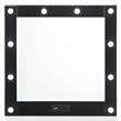 Furniture of America Lita Contemporary Wood Vanity Mirror with Bulbs in Black