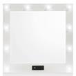 Furniture of America Lita Contemporary Wood Vanity Mirror with Bulbs in White