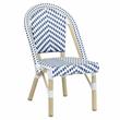 Furniture of America Dakie Aluminum 3pc Patio Chair and Table Set in Navy