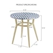 Furniture of America Dakie Aluminum 3pc Patio Chair and Table Set in Navy