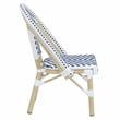 Furniture of America Dakie Aluminum 3pc Patio Chair and Table Set in Navy