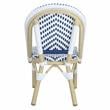 Furniture of America Dakie Aluminum 3pc Patio Chair and Table Set in Navy