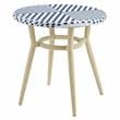 Furniture of America Dakie Aluminum 3pc Patio Chair and Table Set in Navy