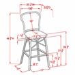 Furniture of America Adino Aluminum Patio Bar Chair in White (Set of 2)