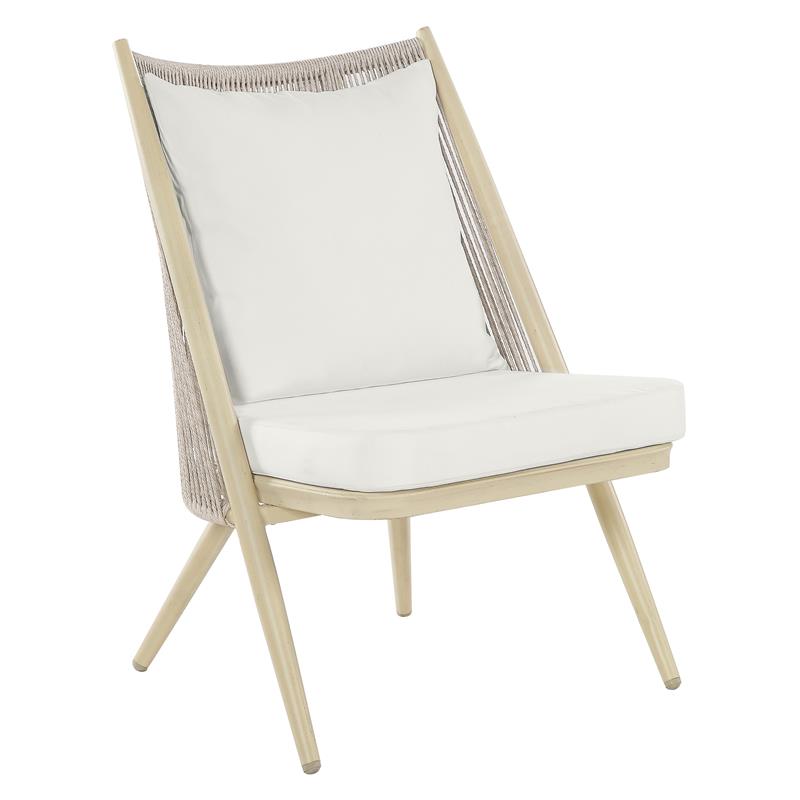 Furniture of America Chauncy Aluminum 3-Piece Outdoor Bistro Set in Natural Tone