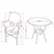Furniture of America Hamner Aluminum 3-Piece Outdoor Bistro Set in Blue