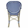 Furniture of America Hamner Aluminum 3-Piece Outdoor Bistro Set in Blue