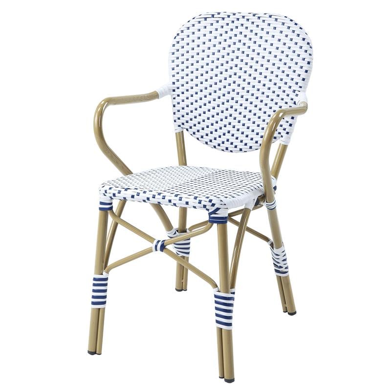 Furniture of America Hamner Aluminum 3-Piece Outdoor Bistro Set in White