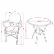 Furniture of America Hamner Aluminum 3-Piece Outdoor Bistro Set in White