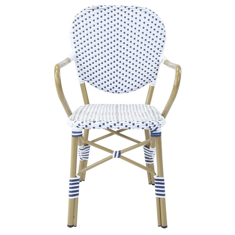 Furniture of America Hamner Aluminum 3-Piece Outdoor Bistro Set in White