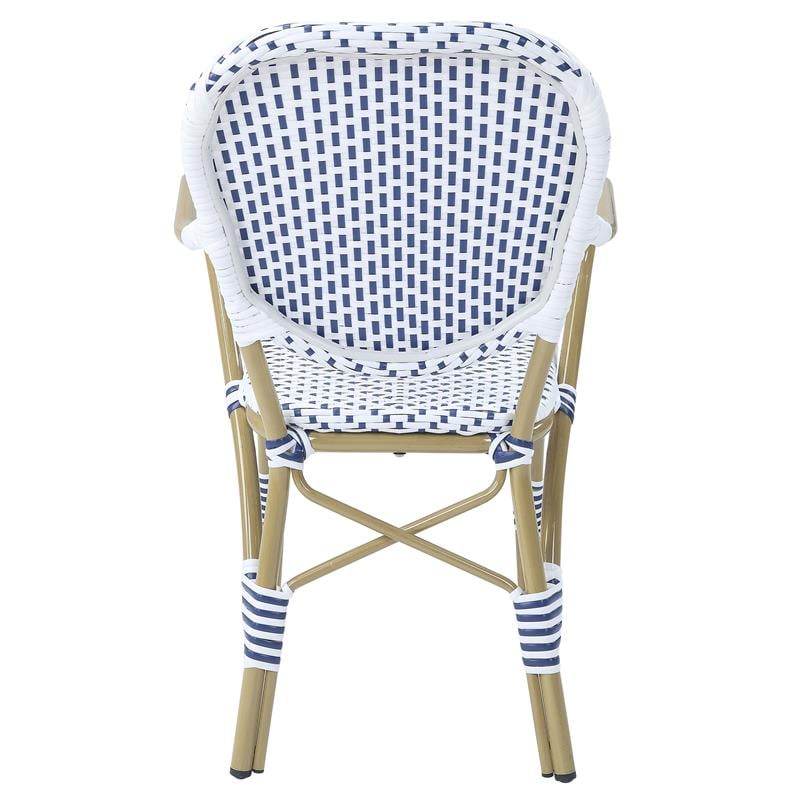 Furniture of America Hamner Aluminum 3-Piece Outdoor Bistro Set in White