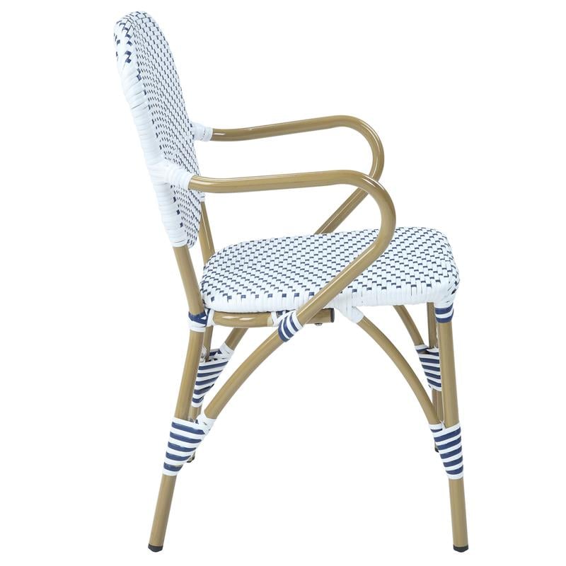 Furniture of America Hamner Aluminum 3-Piece Outdoor Bistro Set in White