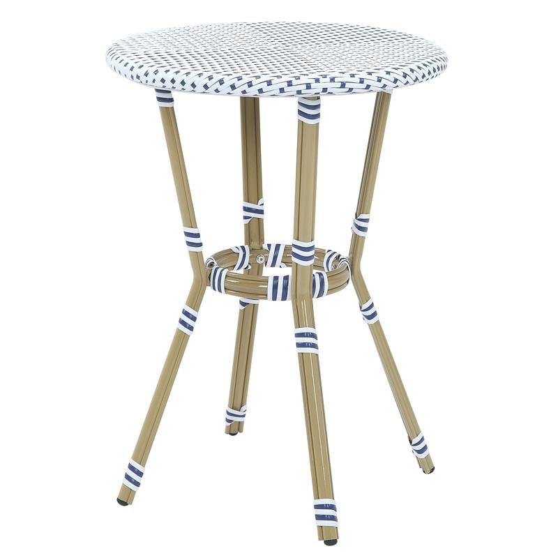 Furniture of America Hamner Aluminum 3-Piece Outdoor Bistro Set in White