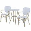 Furniture of America Hamner Aluminum 3-Piece Outdoor Bistro Set in White