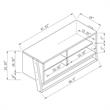 Furniture of America Kente Wood 2pc 49.5