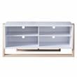 Furniture of America Kente Contemporary Wood 4-Shelf TV Stand in Natural Tone