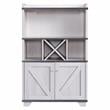 Furniture of America Glamdon Farmhouse Wood 4-Bottle Wine Rack in White Oak