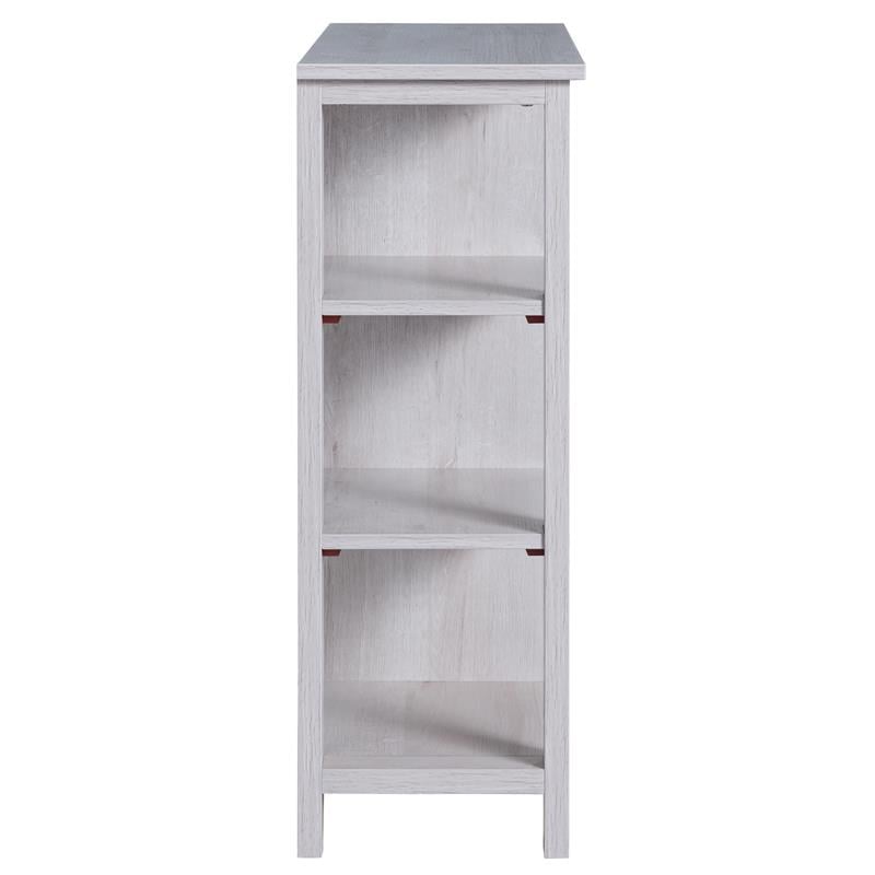 Furniture of America Dionee Modern Wood 6-Shelf Shoe Cabinet in White Oak