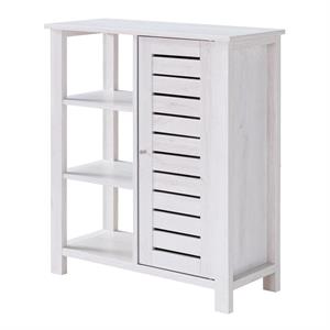 furniture of america dionee modern wood 6-shelf shoe cabinet in white oak