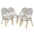 Furniture of America Acti Modern Aluminum Patio Dining Chair in Gray (Set of 4)