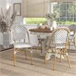 Furniture of America Acti Modern Aluminum Patio Dining Chair in Gray (Set of 4)