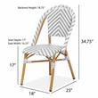 Furniture of America Acti Modern Aluminum Patio Dining Chair in Gray (Set of 4)