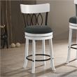 Furniture of America Beka Wood 24-Inch Swivel Bar Stool in Sea White (Set of 2)