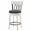 Furniture of America Beka Wood 24-Inch Swivel Bar Stool in Sea White (Set of 2)