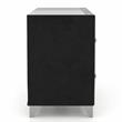 FOA Sakan 5pc Black Fabric Bedroom Set-Queen+2 Nightstands+Dresser+Mirror