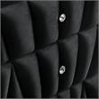 Furniture of America Sakan 3pc Black Fabric Bedroom Set-Queen + 2 Nightstands