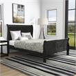 Furniture of America Jussy Transitional Solid Wood Full Sleigh Bed in Black