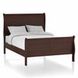 Furniture of America Jussy Transitional Solid Wood Full Sleigh Bed in Cherry