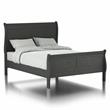Furniture of America Jussy Transitional Solid Wood Full Sleigh Bed in Gray