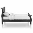 Furniture of America Jussy Transitional Solid Wood Twin Sleigh Bed in Black