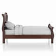 Furniture of America Jussy Transitional Solid Wood Twin Sleigh Bed in Cherry