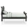Furniture of America Jussy Transitional Solid Wood Twin Sleigh Bed in Gray