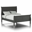 Furniture of America Jussy Transitional Solid Wood Twin Sleigh Bed in Gray