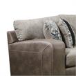 Furniture of America Dalla Microfiber Upholstered Sectional in Brown