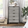 Furniture of America Sheeren Wood 5-Drawer Dresser in Vintage Gray Oak