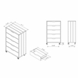 Furniture of America Sheeren Wood 5-Drawer Dresser in Vintage Gray Oak