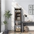 Furniture of America Acres Wood 5-Shelf Tower Cabinet in Brown