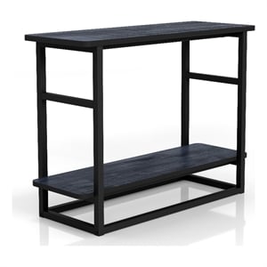 Furniture of America Froy Transitional Wood End Table in Navy Blue