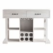 Furniture of America Acres Farmhouse Wood Wine Bar in White Oak
