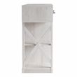 Furniture of America Acres Farmhouse Wood Wine Bar in White Oak
