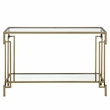 Furniture of America Anaheim Metal 3-Piece Coffee Table Set in Gold Champagne