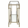 Furniture of America Anaheim Metal 3-Piece Coffee Table Set in Gold Champagne