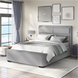 Furniture of America Fremont Contemporary Fabric Full Bed with Storage in Gray
