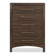 Furniture of America Irvine Contemporary Wood 5-Drawer Chest in Walnut