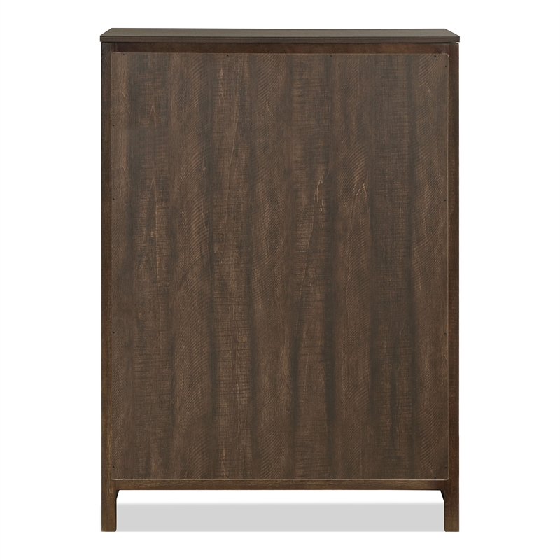 Furniture of America Irvine Contemporary Wood 5-Drawer Chest in Walnut